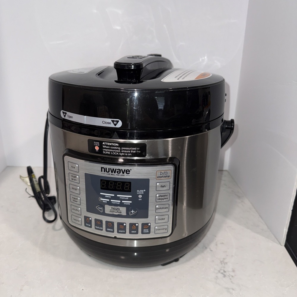NuWave 6 Qt Electric Pressure Cooker 1000W Timer/Keep Warm 12 Programs 33101C